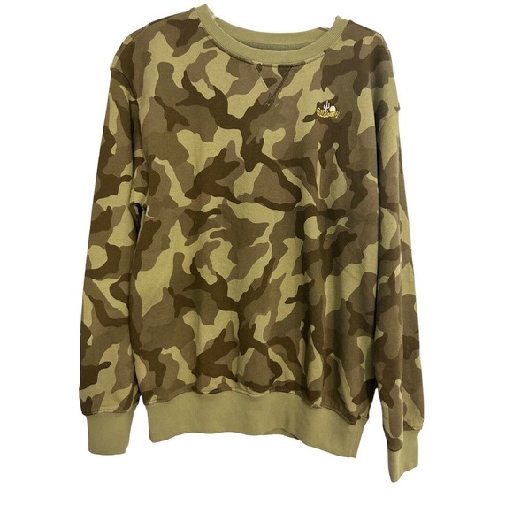 Billabong Women’s After Surf Green Camo Sweatshirt New Without Tags Size Small - Picture 1 of 11